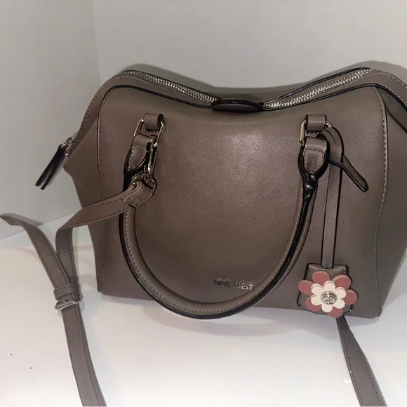 Nine West Grey Satchel Bag - Picture 2 of 4